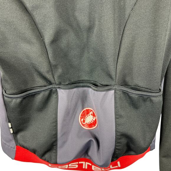 Castelli Trasparente Due Wind Cycling Jersey/Jacket Mens M Full-Zip Rosso Corso - Picture 6 of 13